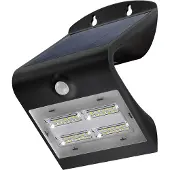 Goobay 45807 Applique murale solaire à LED avec détecteur de mouvement, 3,2 W, noir - Solution d'éclairage pour les entrées de maison, les abris de voiture et les escaliers