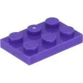 LEGO 2x3 plaques 3021 - 100 pièces violet foncé