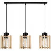 Light11 HOME Suspension, lustre, bois, abat-jour LED