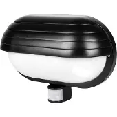 Lyora Applique murale d'extérieur avec détecteur de mouvement E27 noir IP44 - Applique murale résistante aux intempéries avec capteur PIR, réglable