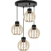 Light11 HOME Suspension, lustre, bois, abat-jour LED