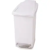 Simplehuman Poubelle plastique Slim blanc, 10 litres -