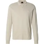BOSS Passerby 10256683 Long Sleeve Polo Beige,Gris S Homme