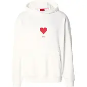 HUGO Dalentinos 10273008 Sweatshirt Blanc S Homme