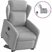 vidaXL Fauteuil relax avec releveur Gris nuage Tissu