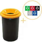 Plafor Eco poubelle 50L - Recyclage - Jaune