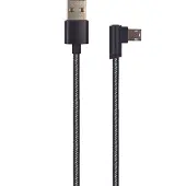 2GO 797005 USB Ladekabel "Deluxe" - schwarz - 100cm für Micro-USB