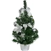 DOMMIO Arbre décoré argenté 50 cm