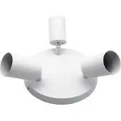 Silamp Plafonnier Rond 3 Spots Orientables Alu Blanc pour Ampoule GU10