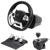 Maxx Tech Kit de roulettes de course Pro FF (PC, PS4, Xbox One S, Xbox One X, Xbox Series S, Xbox Series X), Manette, Noir