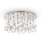 Ideal Lux Plafonnier chromé MOONLIGHT cristal 15 ampoules