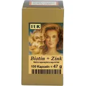 FBK-Pharma GmbH FBK Biotine + Zinc, gélules pour les cheveux, 100 gélules
