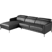 ANGEL CERDA SL Angel Cerdá Canapé-lit gauche en cuir noir 6040