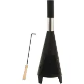 vidaXL Poêle de jardin avec tisonnier 38x38x122 cm Acier