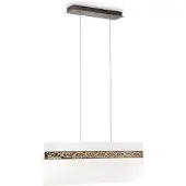Philips Pendelleuchten Esstischlampe Bronze Glas Satiniert inkl 3x E27 LED Leuchtmittel in warmweiß - ergibt 3x 40W Licht