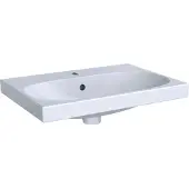 Geberit lavabo Acanto Compact avec trou pour robinetterie et cuvette 600x420mm blanc alpin