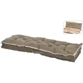 H&L Meuble palette accoudoir/siège, 120x40x8cm, beige