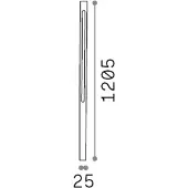 Ideal Lux Jedi Lampadaire Moderne Métal Noir Led 19W 3000K Lumière Chaude