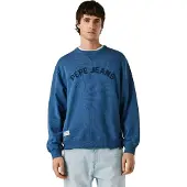Pepe Jeans pour homme. PM5800146 Gio Crew sweatshirt bleu (M), Casuel, Coton