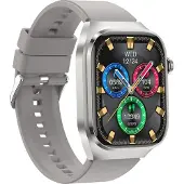 INF Montre intelligente avec ECG, fréquence cardiaque, tension artérielle, sommeil Gris
