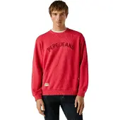 Pepe Jeans pour homme. PM5800146 Gio Crew sweatshirt rouge (S), Casuel, Coton