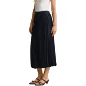 Gant pour femme. 4400169 Jupe midi plissée marine (34), Casuel, Classique, Polyester