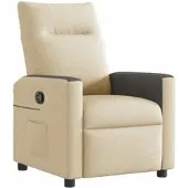 vidaXL Fauteuil relax Tissu Crème