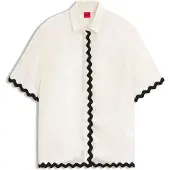 HUGO Camul 1 10278092 Short Sleeve T-shirt Blanc 32 Femme