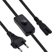 InLine 16153 câble électrique Noir 3 m CEE7/16 IEC C7