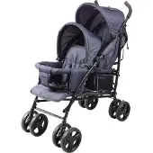 Big Buy Cooking Poussette double Bambisol, couleur bleu marine