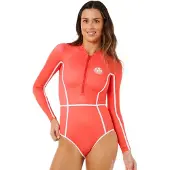 Rip Curl Classic Surf Woman Long Sleeve Front Zip Shorty Rouge 2XL Femme