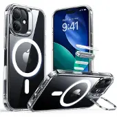 ESR Kickstand Classic Hybrid HaloLock (Apple iPhone 17), Coque pour téléphone portable, Transparent