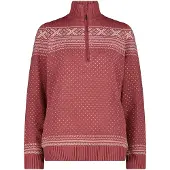 CMP 7h86505 Half Zip Sweater Rouge,Rose XS Femme