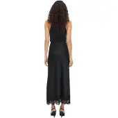 Vila Ellette Ankle Lace High Waist Midi Skirt Noir 36 Femme