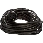 Nordic Quality Câble en caoutchouc pour l'extérieur 20m noir H05RR-F 3G1.5 (20 m)