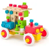 Woody Kit d'assemblage dans le seau "Constructor", 130 pièces