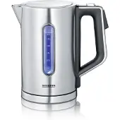 Severin WK 3418 Bouilloire électrique - 1,7 L, numérique, acier inoxydable-noir