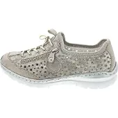 Rieker Chaussures de dame Eagle/Moon/Scuba : chaussures basses, sandales, pantoufles, couleur beige, pour le quotidien