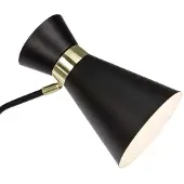 Brilliant Lampe Goldy Lampadaire 1flg noir-mat/or | 1x A60, E27, 28W, g.f. Lampes normales n. ent. | Convient pour ampoules LED | Avec interrupteur de pied