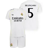 Real Madrid 25/26 Bellingham Home Short Sleeve Set Blanc 10 Years Garçon