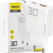 Dudao Gan A30Eu Chargeur secteur 30W Usb-A / Usb-C - Blanc