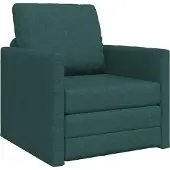 vidaXL Canapé-lit vert foncé 74 x 77 x 81 cm en tissu