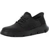 SKECHERS Baskets En Cuir Garza À Enfiler, Noir - 39 1/2