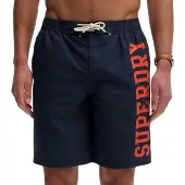 Superdry Logo 19 Swimming Shorts Bleu M Homme