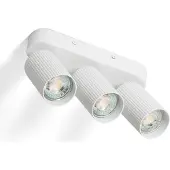LEDKIA Plafonnier Aluminium Aritz 3 Spots Blanc