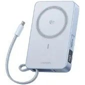UGREEN Powerbank externe MagFlow 10 000 mAh, Qi2.2, 25 W, magnétique, bleu