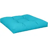 vidaXL Coussin de palette turquoise 70x70x12 cm tissu