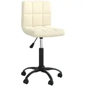 Syfax Chaise pivotante de bureau Crème Velours