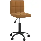 Syfax Chaise pivotante de bureau Marron Velours