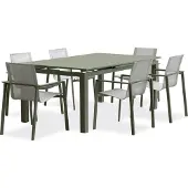 DCB Groupe Ensemble repas de jardin 6 places en aluminium